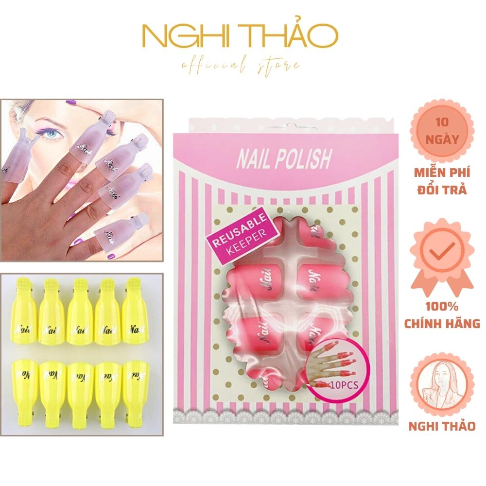 Kẹp ủ phá gel móng tay Nghi Thảo set 10 chiếc