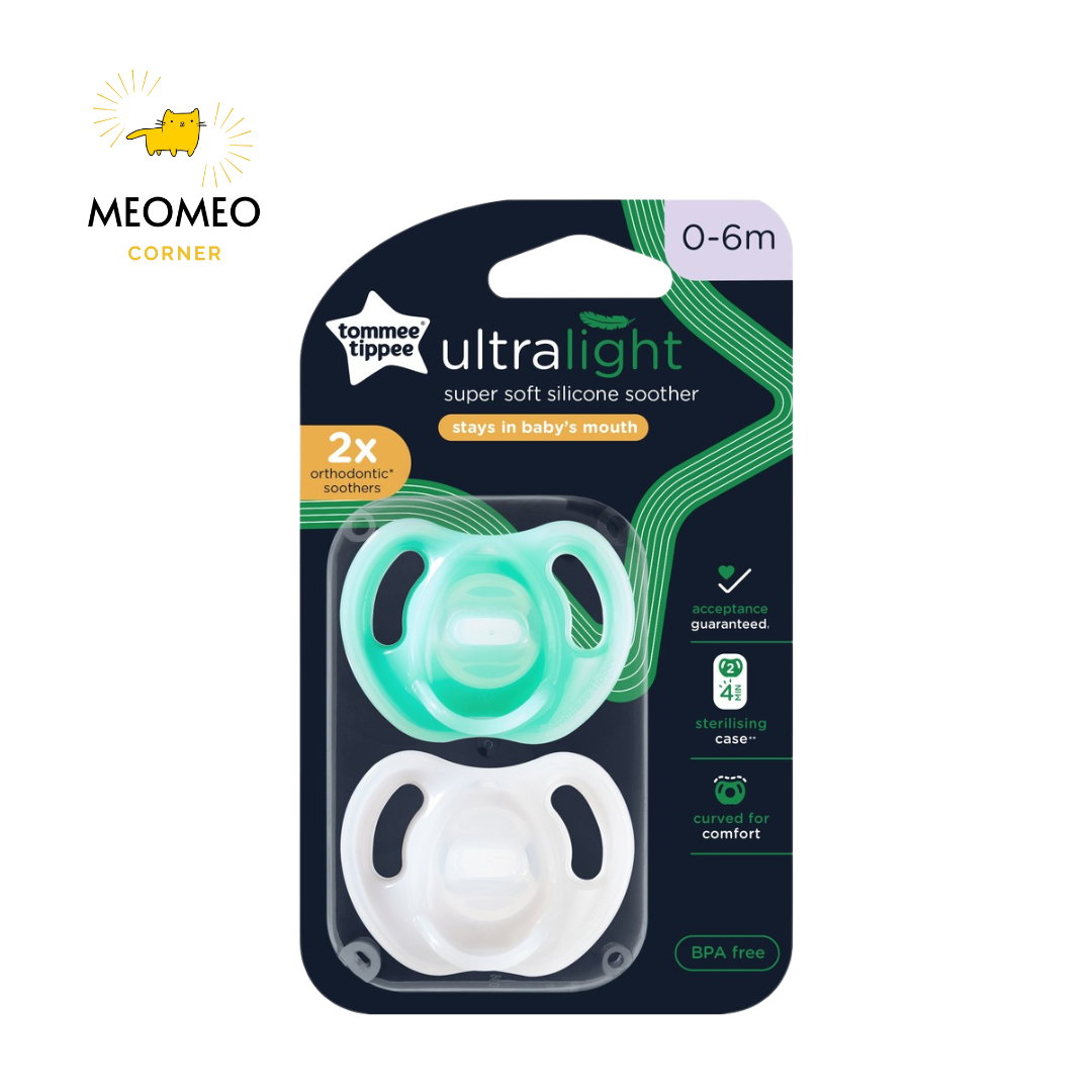 Ty ngậm silicon siêu nhẹ cho bé Tommee Tippee Ultra Light