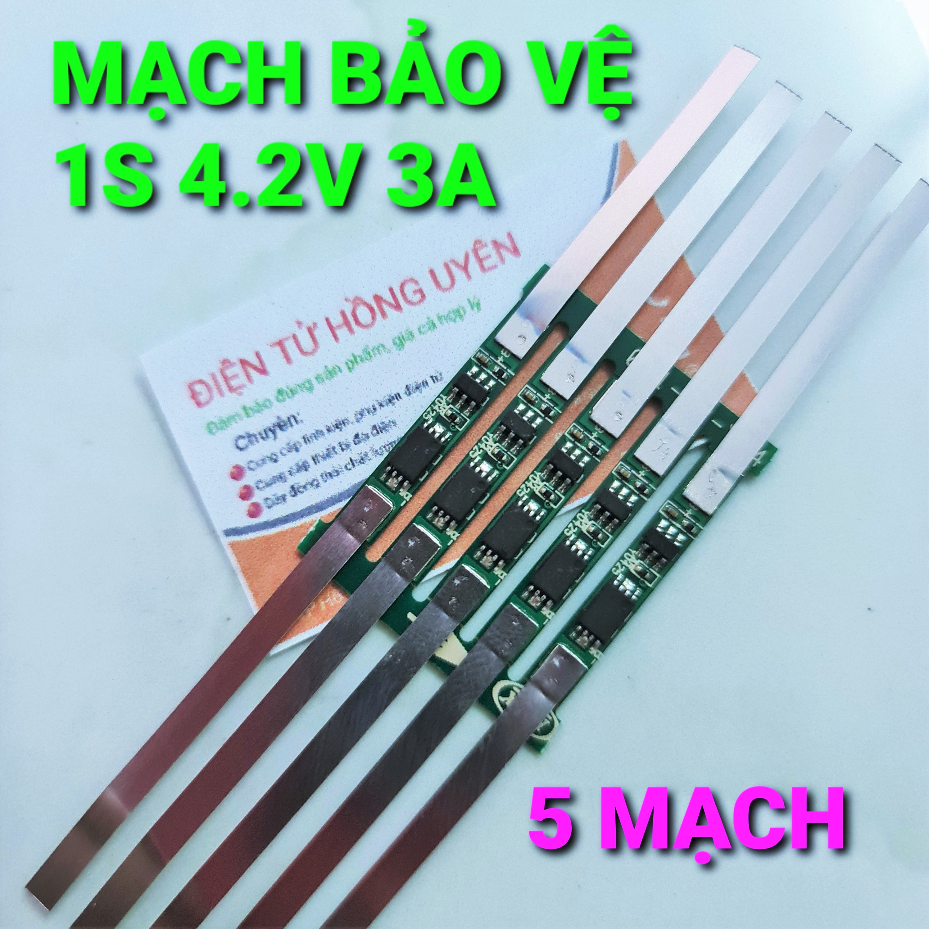 Mạch bảo vệ 1s 3a. mạch bảo vệ sạc xả tự ngắt cho cell pin lithium li-ion 18650/26650 3.7v - 4.2v