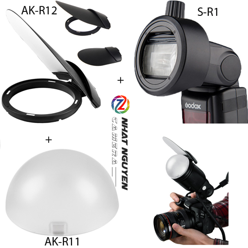Tản Sáng Flash Godox AK-R1 / Phụ Kiện tản sảng AK-R11, AK-R12, S-R1