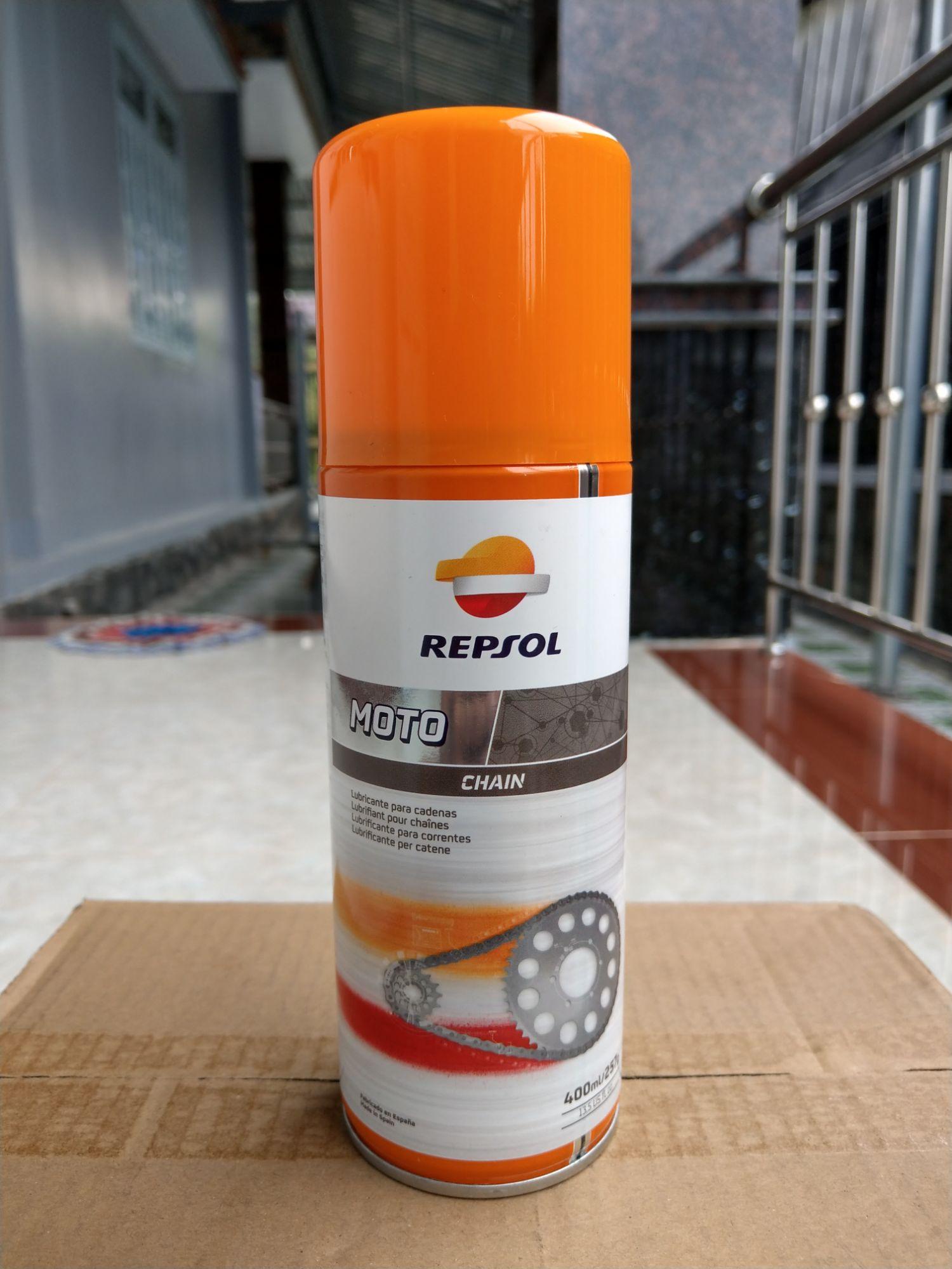 Chai xịt dưỡng sên repsol moto chain lube 400ml