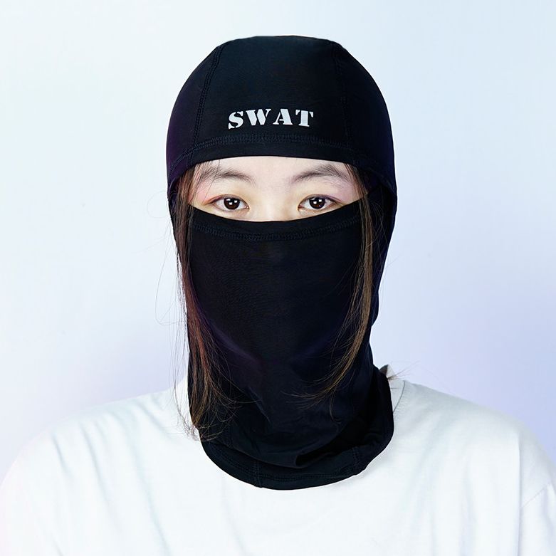 Khăn trùm đầu ninja SWAT cao cấp đen (phản quang)