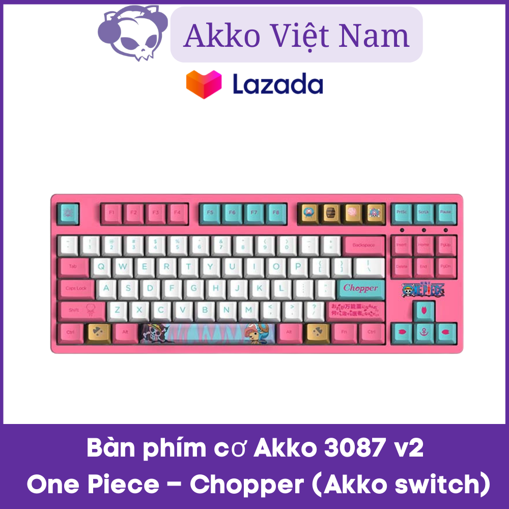 Bàn phím cơ akko 3087 v2 one piece – chopper
