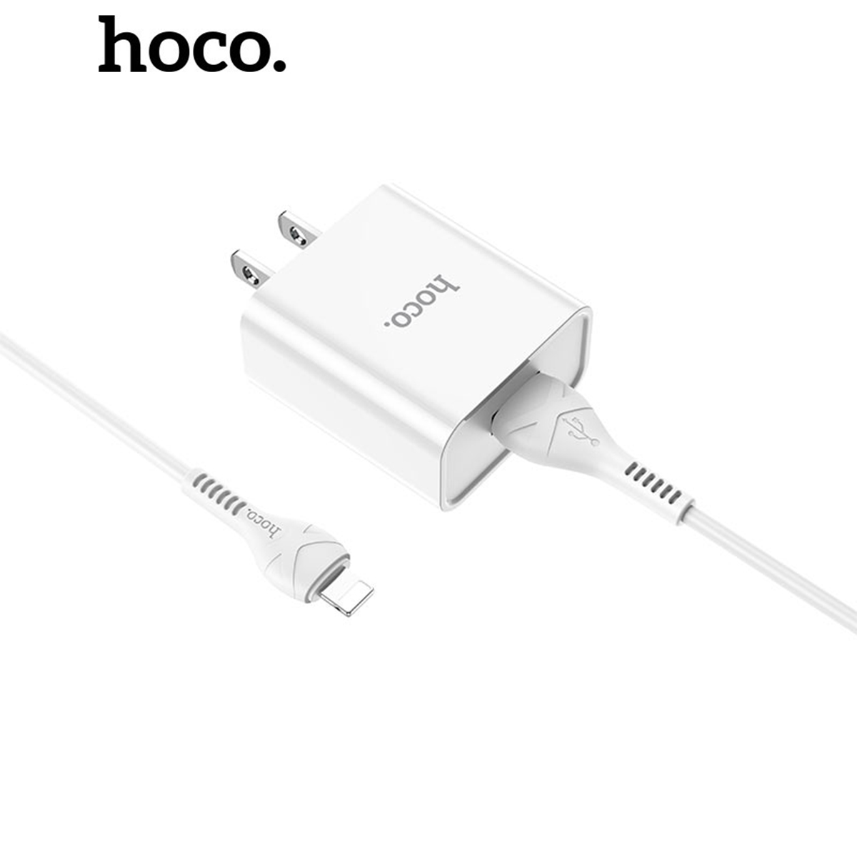Bộ sạc cáp hoco c81, cổng ra usb 2.1a - lightning , micro , type-c dây sạc dài 1m
