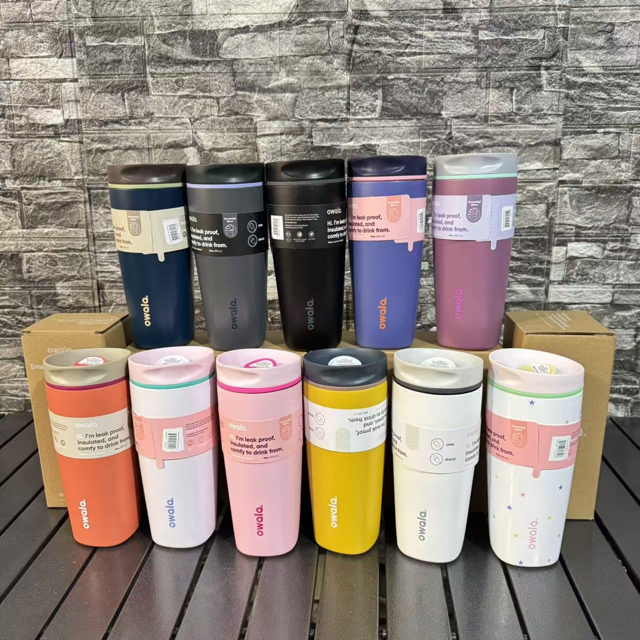 Owala304 Cốc giữ nhiệt bằng thép không gỉ làm quà tặng học sinh, cốc cà phê cao cấp phổ biến dùng trong gia đình, tiện mang theo và thích hợp cho việc đi du lịch bằng ô tô.