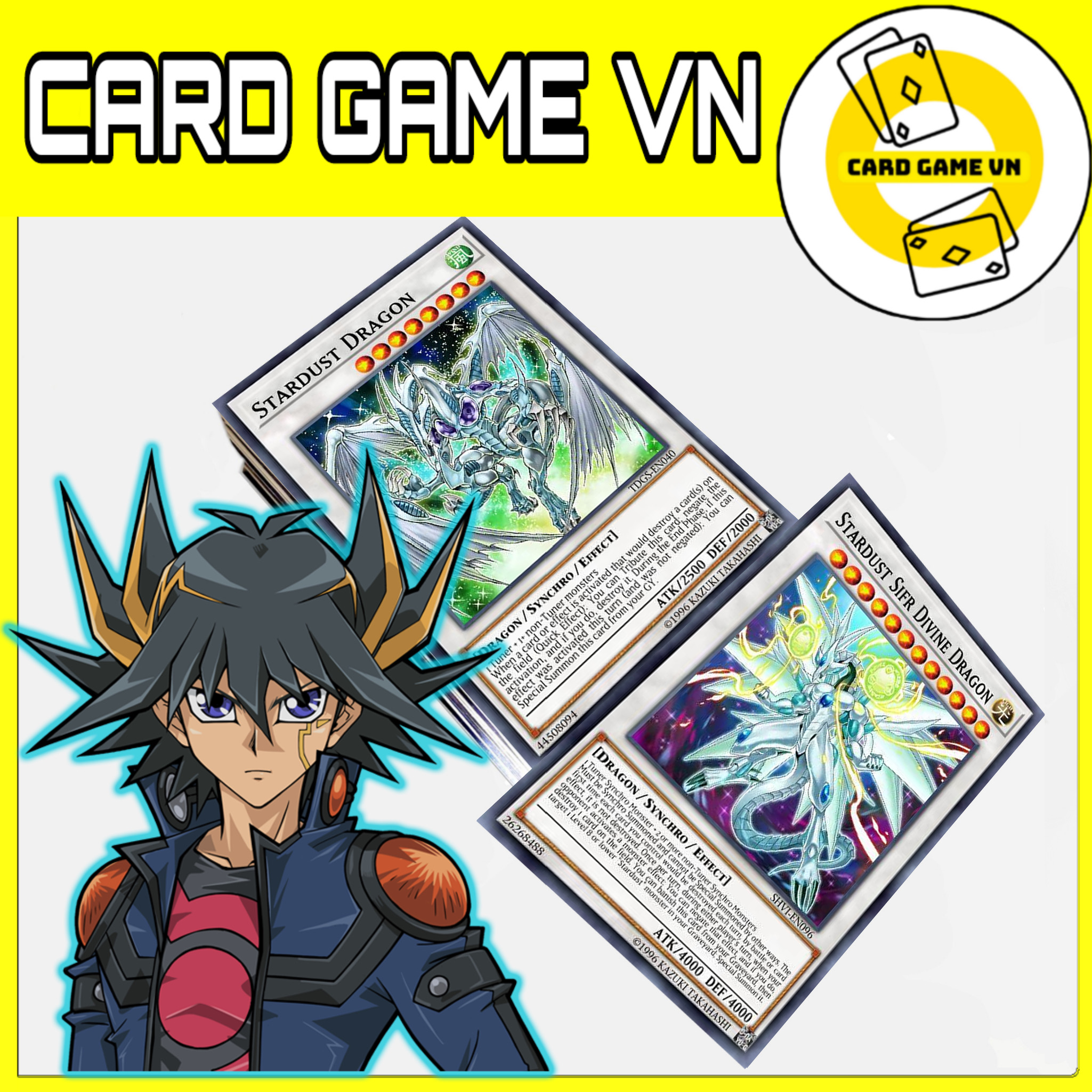 Bài yugioh - bộ 54 lá bài stardust dragon deck của yusei fudo - card game vn