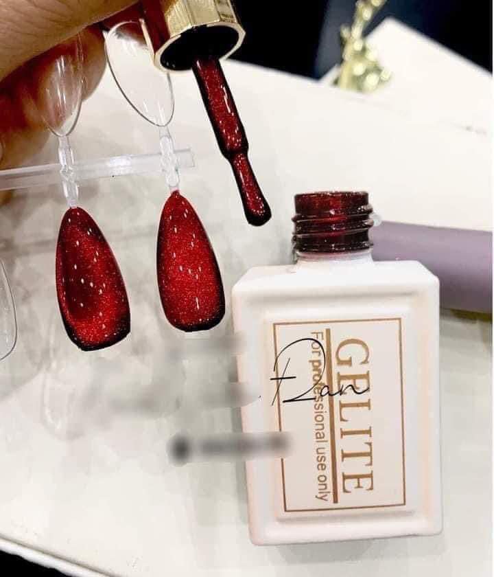 Sơn gel mắt mèo đỏ siêu sáng