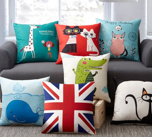 Gối tựa lưng nhiều hình-Gối Tựa Lưng, gối sofa, gối Trang Trí Sofa Nhiều Hình Ngộ Nghĩnh vải bố dày dặn