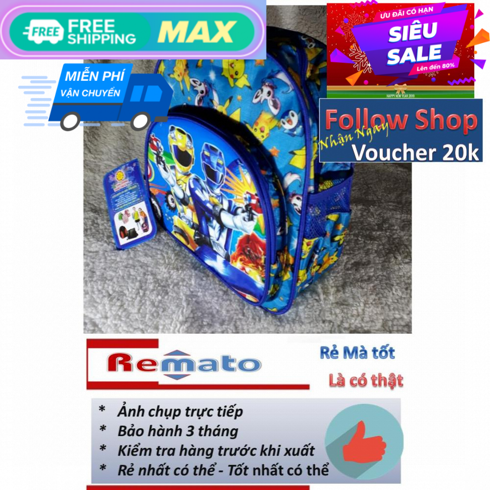 Balo trẻ em Họa Tiết Siêu Nhân - Siêu Nhẹ Chống Nước( Cỡ nhỏ Dành cho Học Sinh Mẫu Giáo) (Revato)