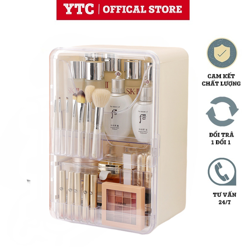  Hộp Đựng Mỹ Phẩm YTC Tủ Nhựa Đựng Sản Phẩm Chăm Sóc Da Khay đựng son Kệ Mỹ phẩm dụng cụ làm đẹp để bàn trang điểm 