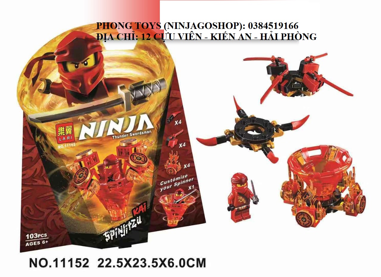 Lắp ráp xếp hình non-lego 70659 lari 11152 : con quay lốc xoáy lửa của kai 103 chi tiết