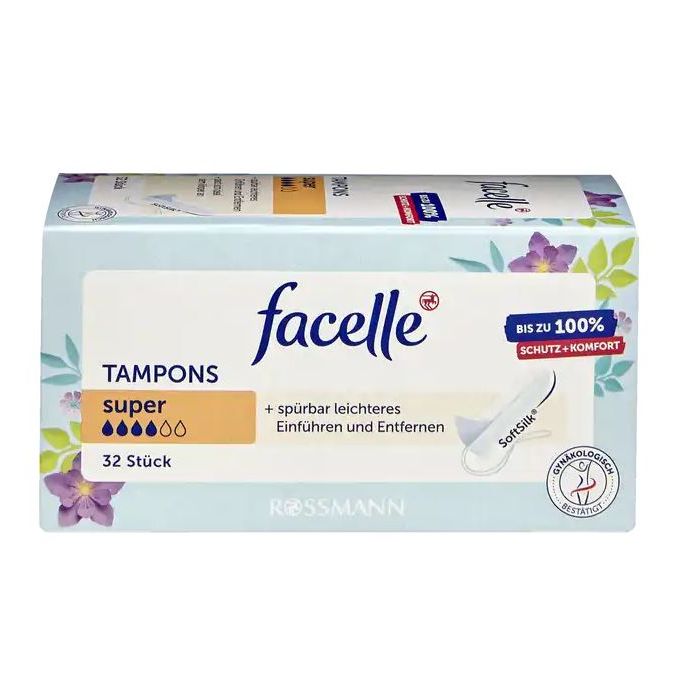 Băng vệ sinh dạng nút Tampon Facelle Đức siêu thấm siêu êm đủ size - Hàng nội địa Đức có bill