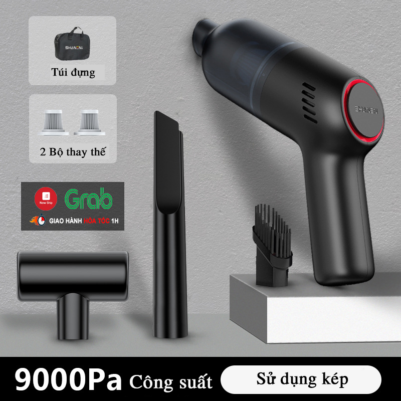 Máy hút bụi cầm tay mini JIASHI , máy hút bụi giường, ô tô không dây LB-067C lực hút 9000PA hút liên tục 30P Hàng chính hãng bảo hành 6 tháng MHB01