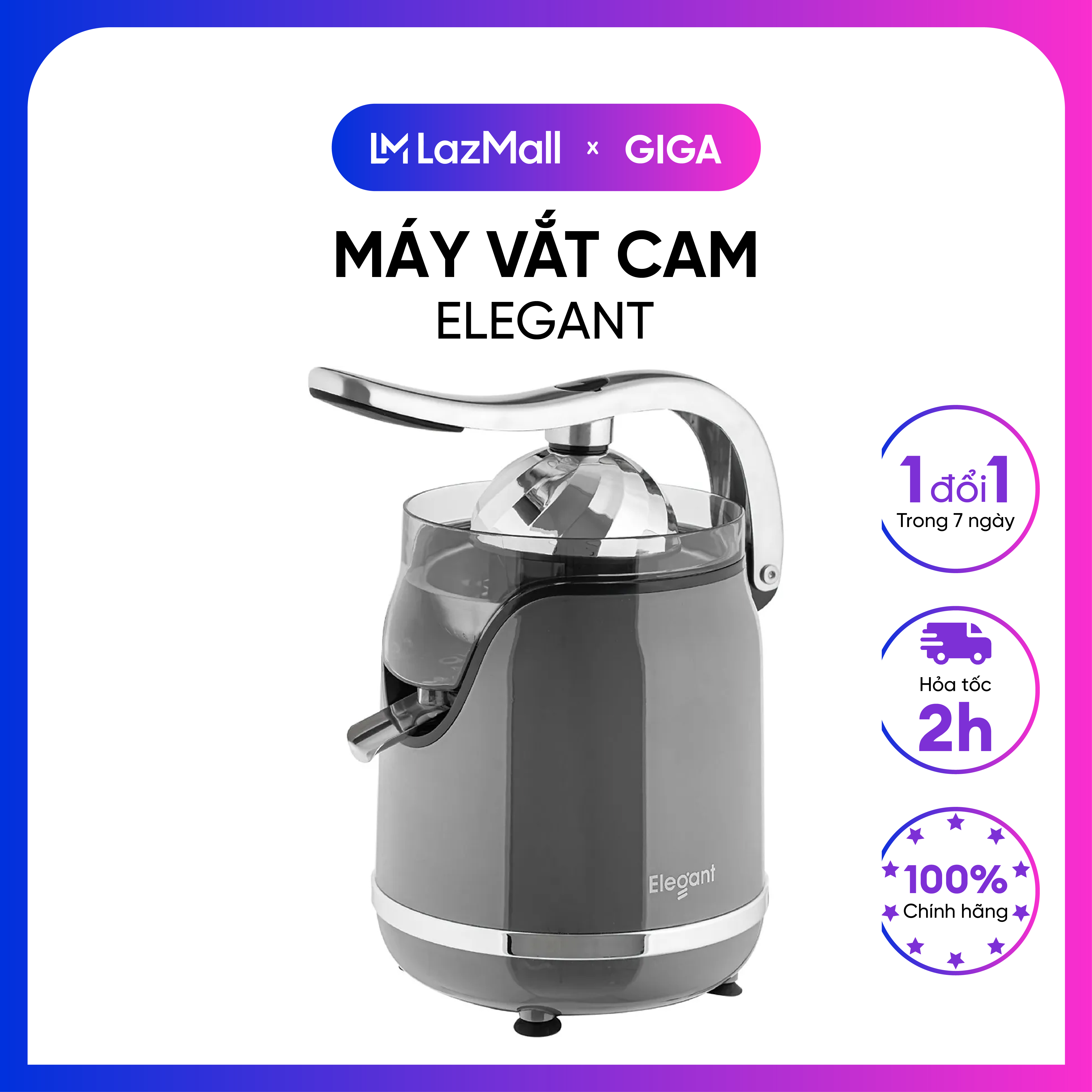 Máy vắt cam elegant js1001 công suất 160w thương hiệu đức
