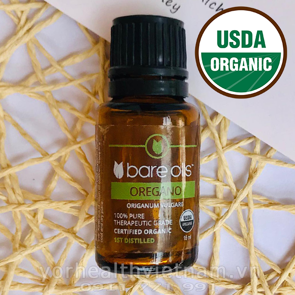 Tinh dầu kinh giới cay - Oregano Essential Oil (Tinh dầu hữu cơ Bare Oils - USDA Organic) 15ml