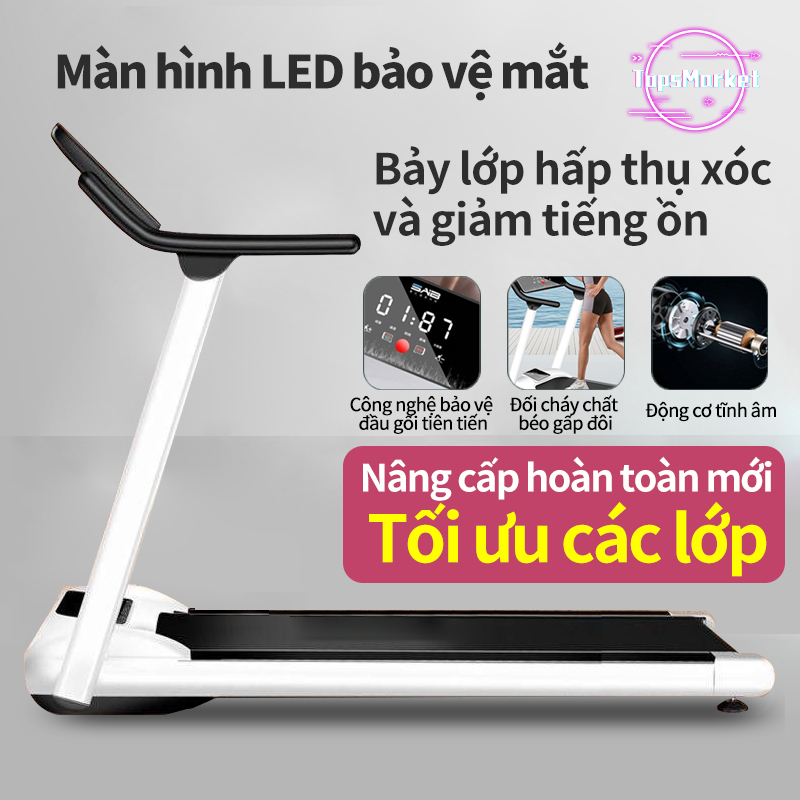 [HCM]Máy chạy bộ có thể gấp gọn không tiếng ồn cho hộ gia đình 0.75 mã lực yên tĩnh chống xóc chống rung tiết kiệm điện dễ cất gọn không tốn diện tích