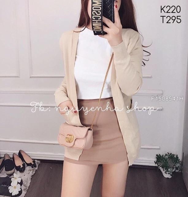 Áo khoác len dáng dài siêu xinh