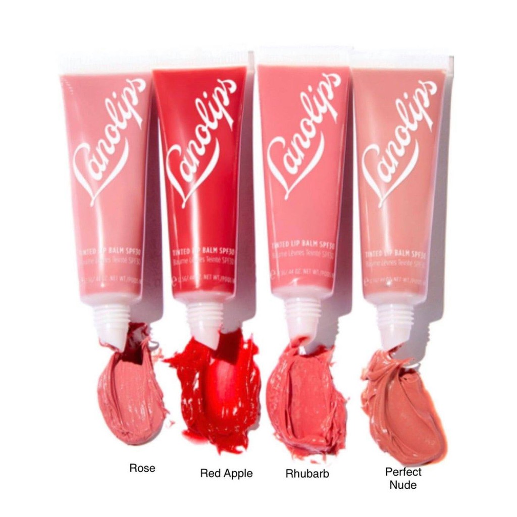 Lanolips son dưỡng môi (tinted lip balm - rose gold 101 ointment - 101 ointment fruities multi-balm)