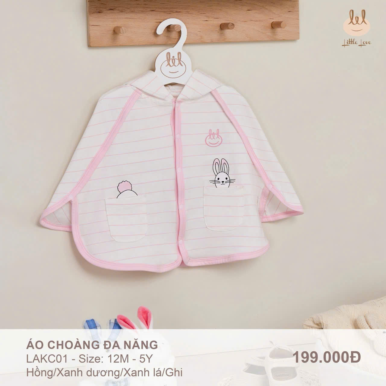 Áo choàng đa năng Lil Little Love cho bé từ 1 tuổi đến 5 tuổi