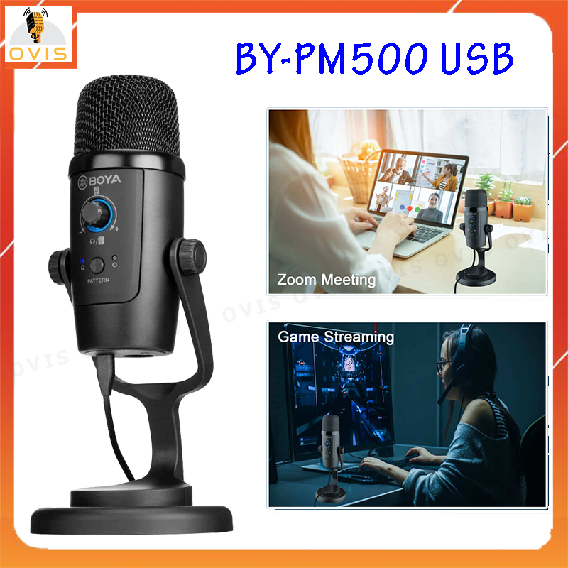 Boya By-PM500 USB - Micro Condenser Kết Nối USB-C Cho Máy Tính, Điện Thoại Hỗ Trợ Streaming, Podcasting, Thu Giọng Hát