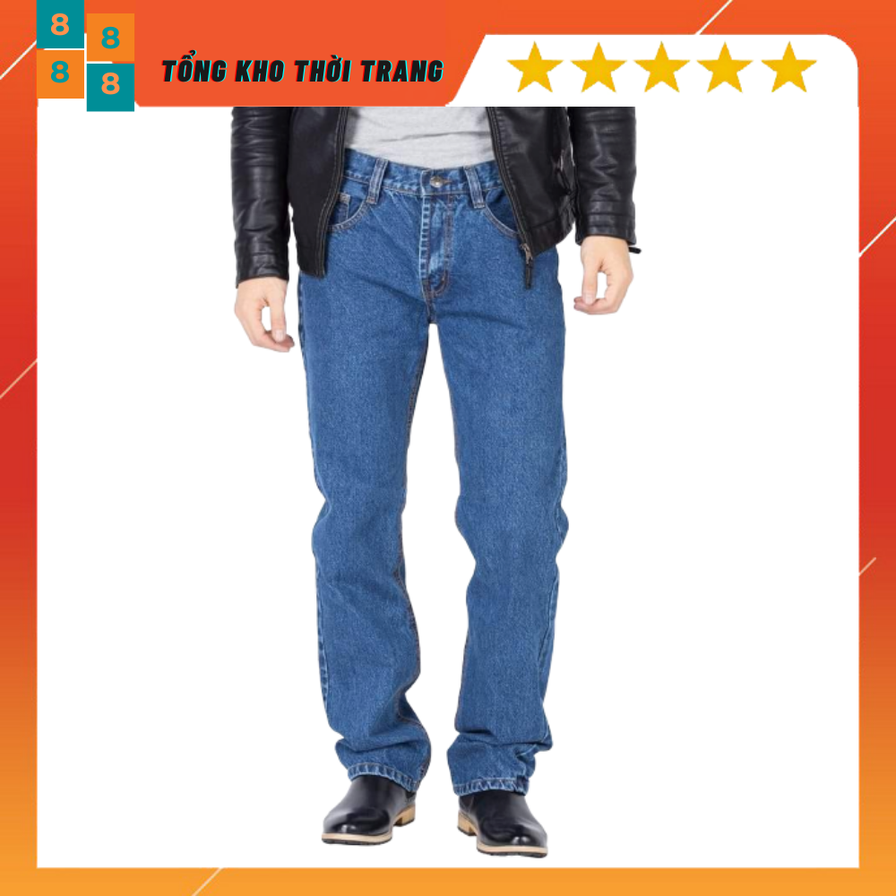 Quần jeans nam Ống Suông, Rộng Vải Dày Hàng Đẹp - tongkhothoitrang8888