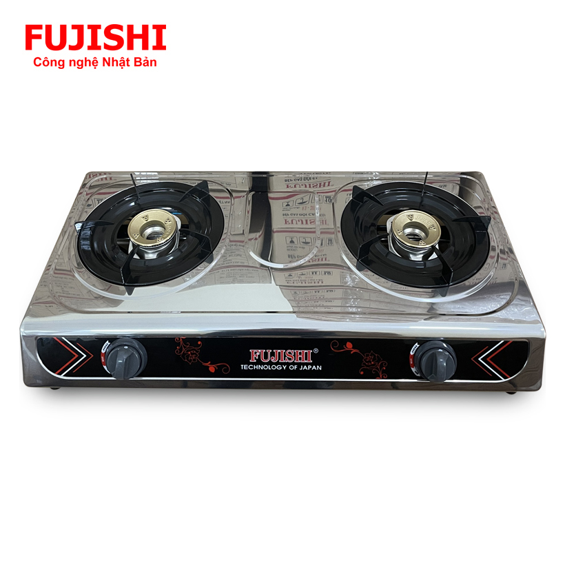 Bếp gas đôi biogas mặt inox chén đồng fujishi fj-bg8 -