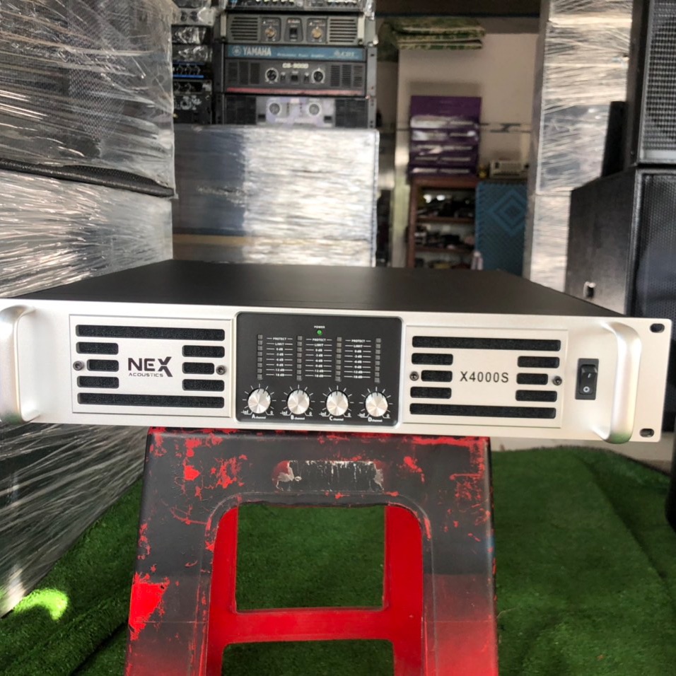 Đẩy 4 kênh nex acoustic x4000s 64 sò siêu khủng 900w/kênh