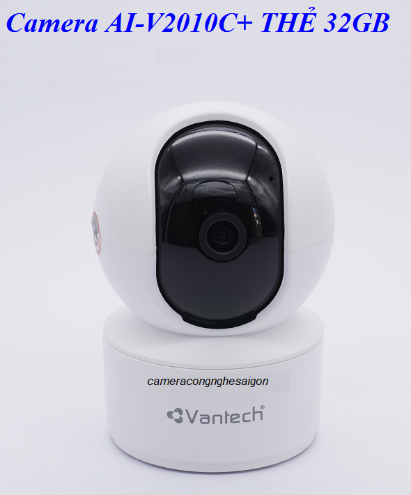 Camera wifi ip ai-v2010c+ thẻ 32gb