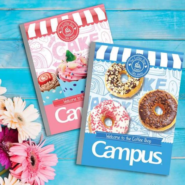 Lốc 10 quyển vở kẻ ngang có chấm campus coffee shop 80 - bcof80