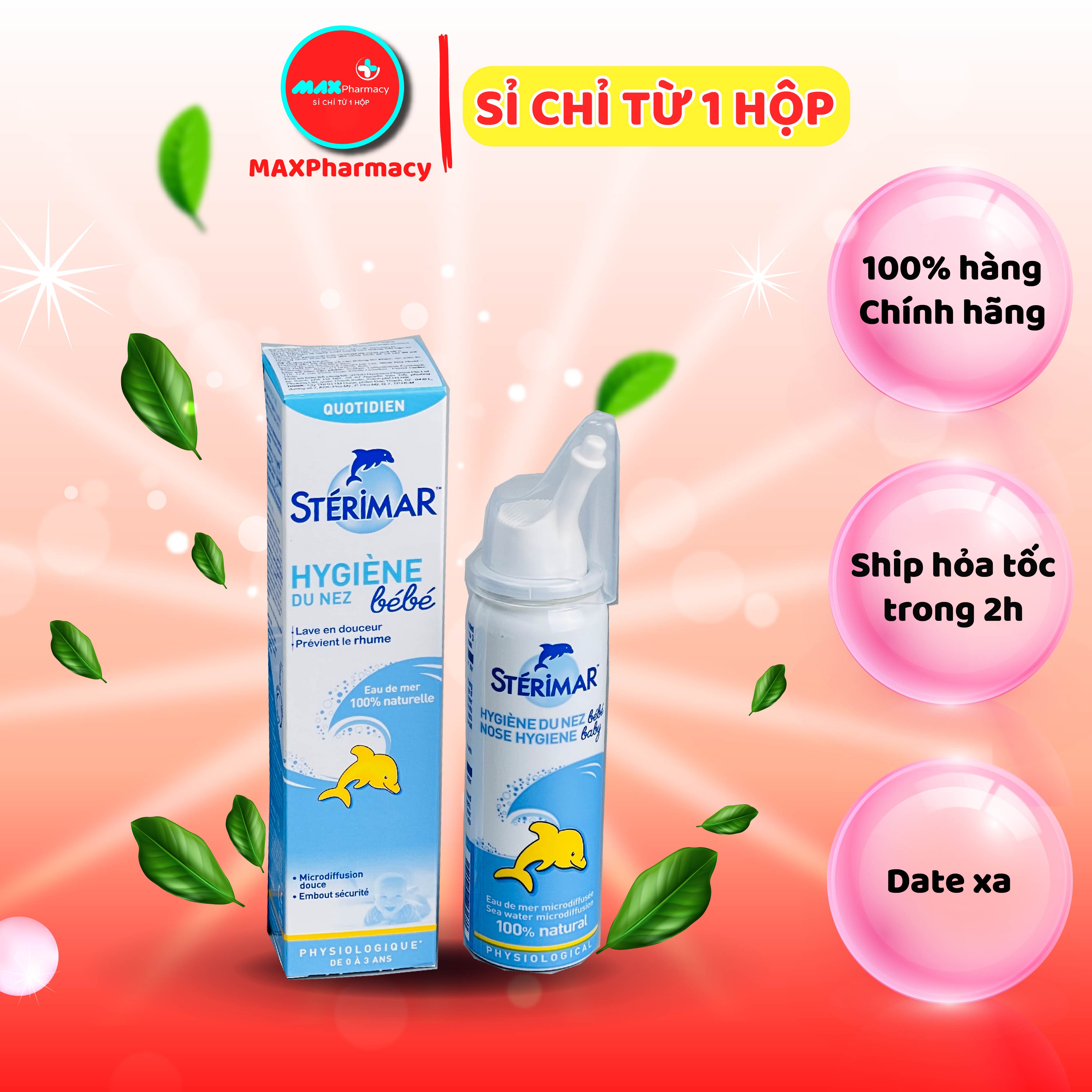 Nước biển xịt mũi cho trẻ sterimar baby 50ml- maxpharmacy
