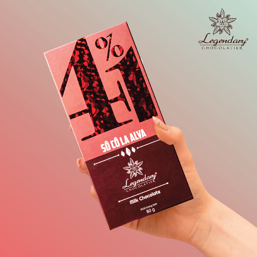 [CHÍNH HÃNG] Socola Legendary - Socola Sữa ăn kiêng 41% 80g