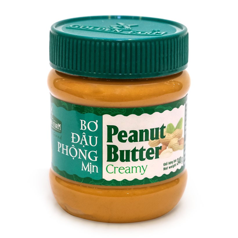 [HCM]Bơ Đậu Phộng Golden Farm 340Gr (Mịn Nắp Xanh)