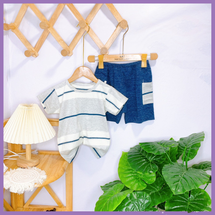 [Nhập RS0822 giảm 30k cho đơn 99k]Đồ Bộ Bé Trai Bé Gái Size 15kg-26kg Thun Cotton Co Giãn 4 Chiều Mềm Mát-1607 - 2