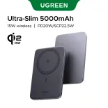 Sạc dự phòng từ tính siêu mỏng UGREEN 5000mAh Ultra Slim Power Bank | Qi2 15W MagSafe Wireless & PD 30W USB-C Fast Charging | Portable Battery Pack for iPhone 17/16/15/14 Pro Max