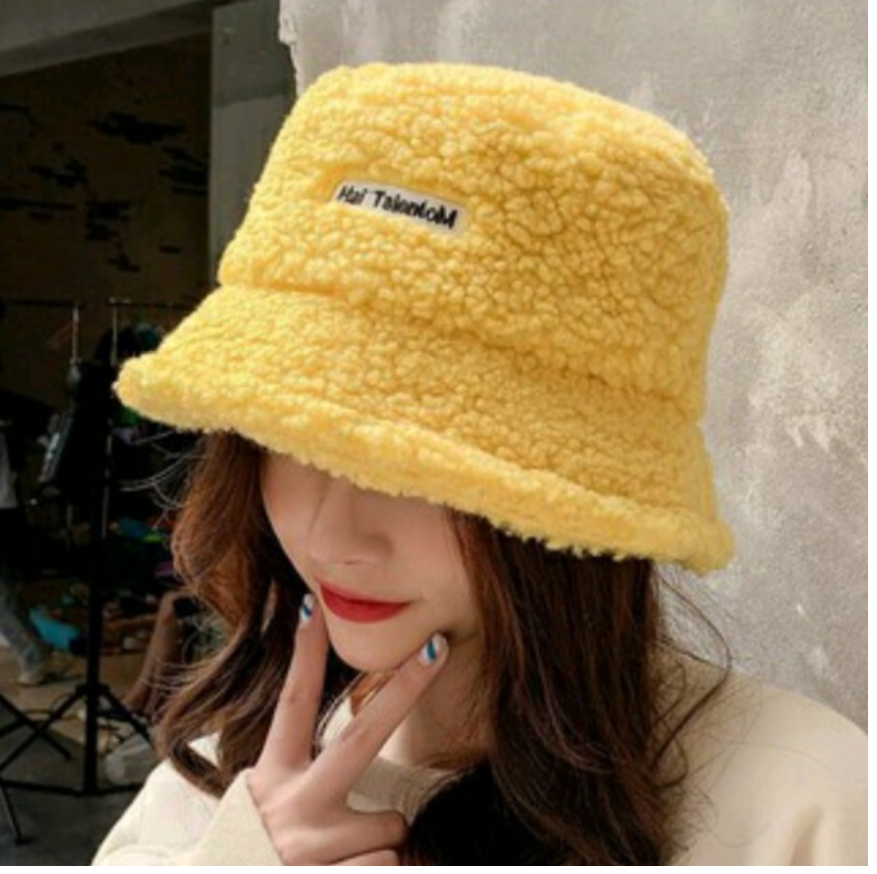 Mũ bucket lông cừu phong cách Hàn Quốc - 8