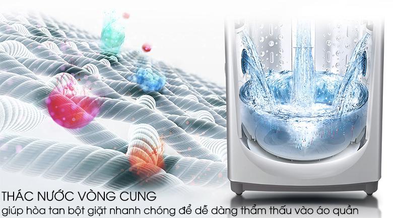 Thác nước vòng cung - Máy giặt LG Inverter 9.5 kg T2395VS2M