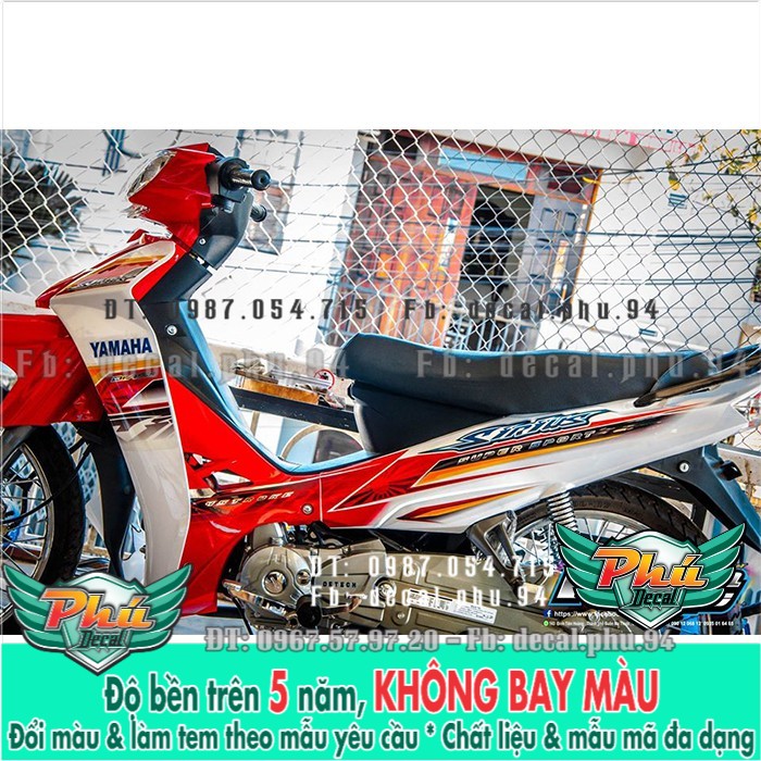 Tem rời Sirius kiểu Nhật trắng đỏ 2