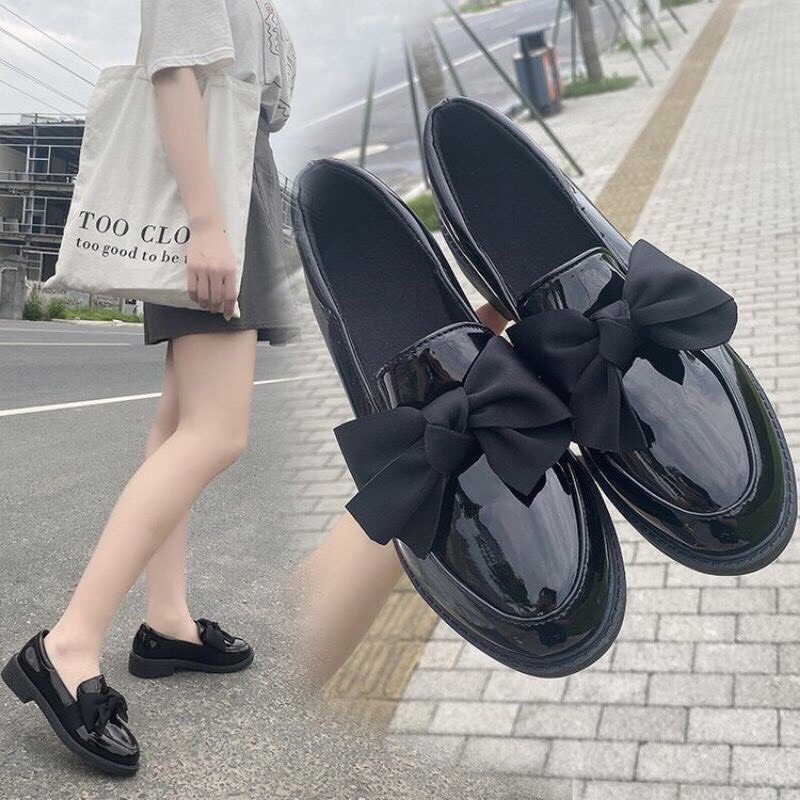 Giày hài đế đốc 3p nơ vải siêu đẹp