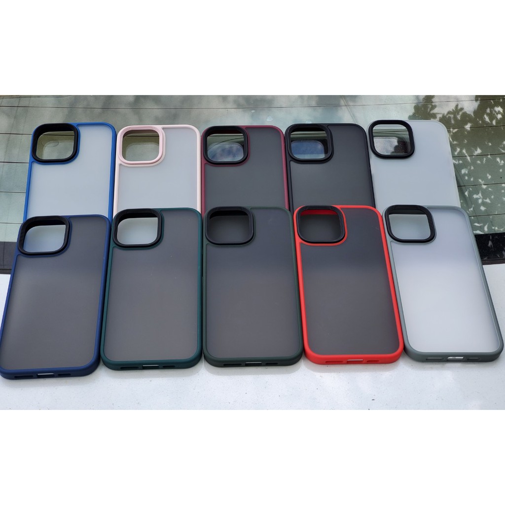 Ốp Likgus nhám viền màu dẻo dành cho iPhone 13 |13 Pro | 13Promax lưng nhám chống Vân tay, chống sốc siêu bền đẹp