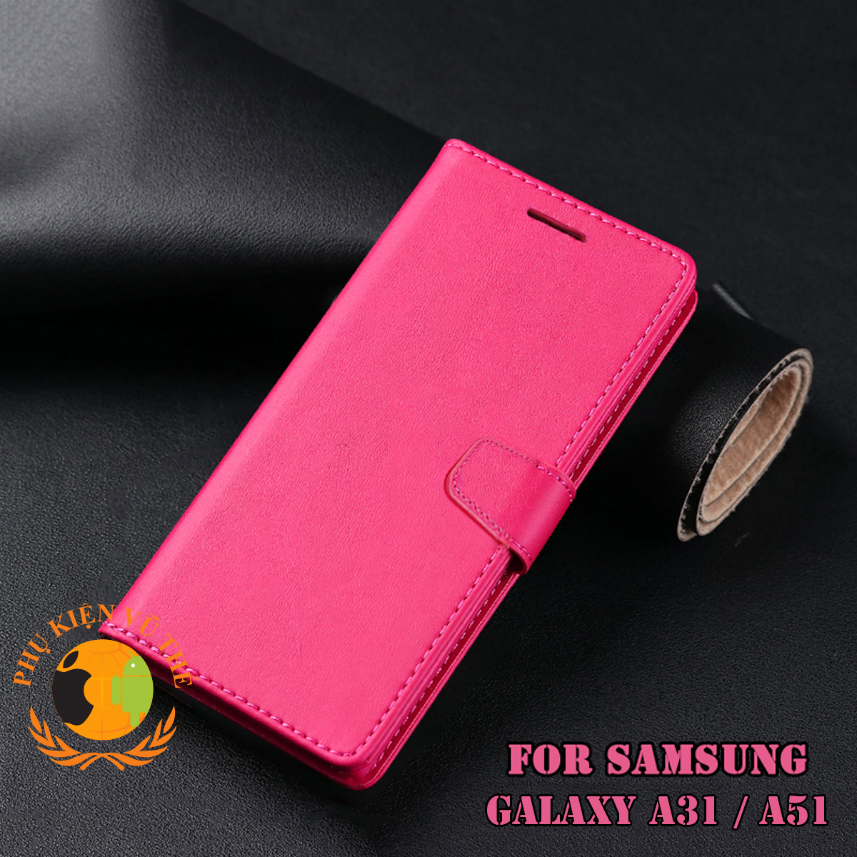 Bao Da Kèm Ví 2 in 1 Samsung Galaxy A31 / A51 Cao Cấp Hanman Hàn Quốc