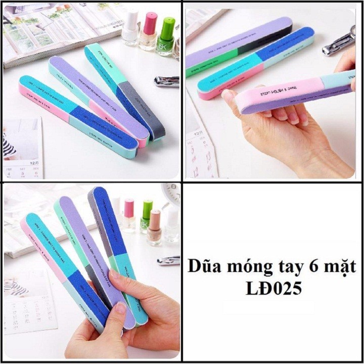 2 dũa móng tay 6 mặt - dũa móng tay 6 mặt.