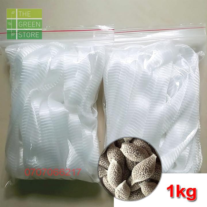 1kg Túi lưới đựng phân tan chậm, phân dê cho phong lan - Bao nụ hoa