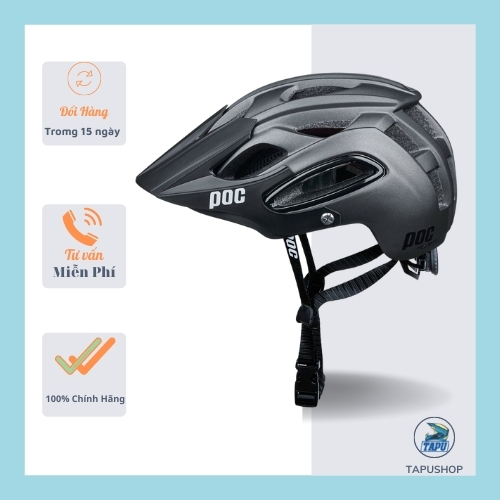 [FREESHIP] NÓN XE ĐẠP POC 07 Xám Xi Măng Nhám
