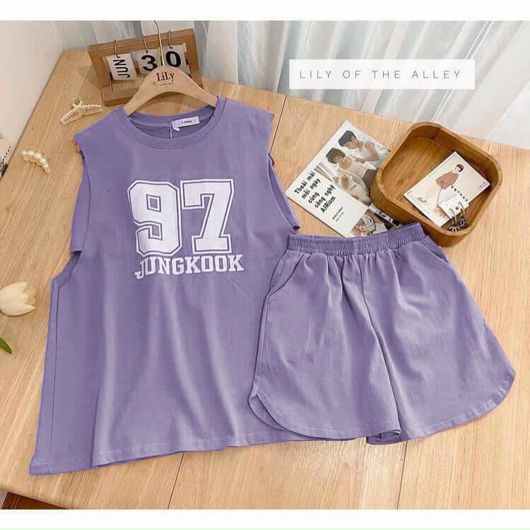 (ảnh chụp thật) Sét bộ thể thao số 97 áo tanktop và quần siêu cá tính