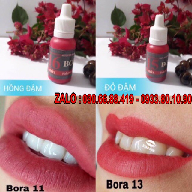 Mực xăm BORA chính hãng 15ml - Mực Môi Nga phun xăm thẩm mỹ - Mực phun môi trong veo đẹp tự nhiên