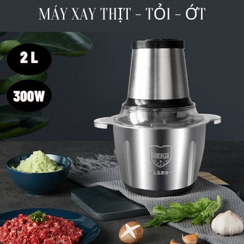 Máy Xay Thịt Thực Phẩm Đa Năng làm bằng inox 304 . Chiếc máy xay thịt - tỏi - ớt mini công suất lớn . Với công nghệ tiên tiến chống ồn , chống rung lắc tiên tiến