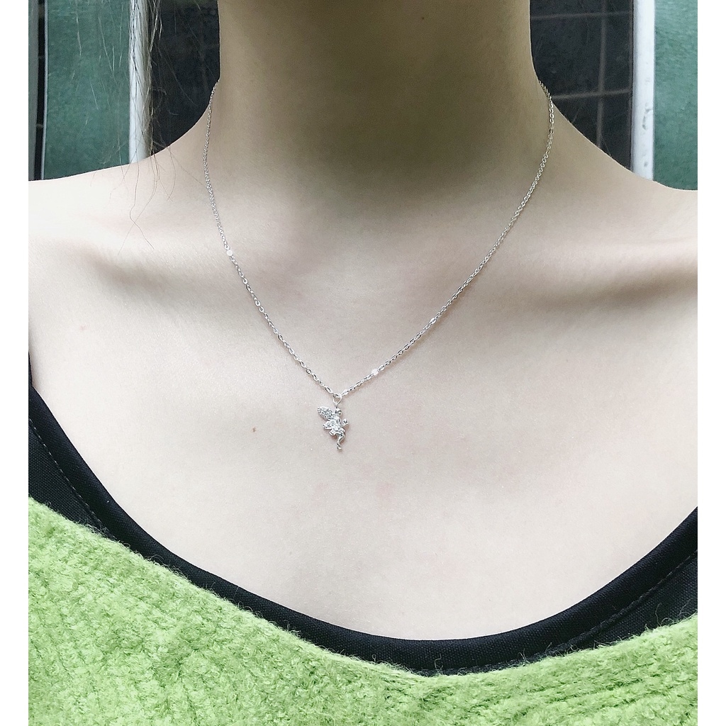 Vòng cổ bạc nữ Miuu Silver dây chuyền bạc 925 thiên thần Tinker Bell Necklace