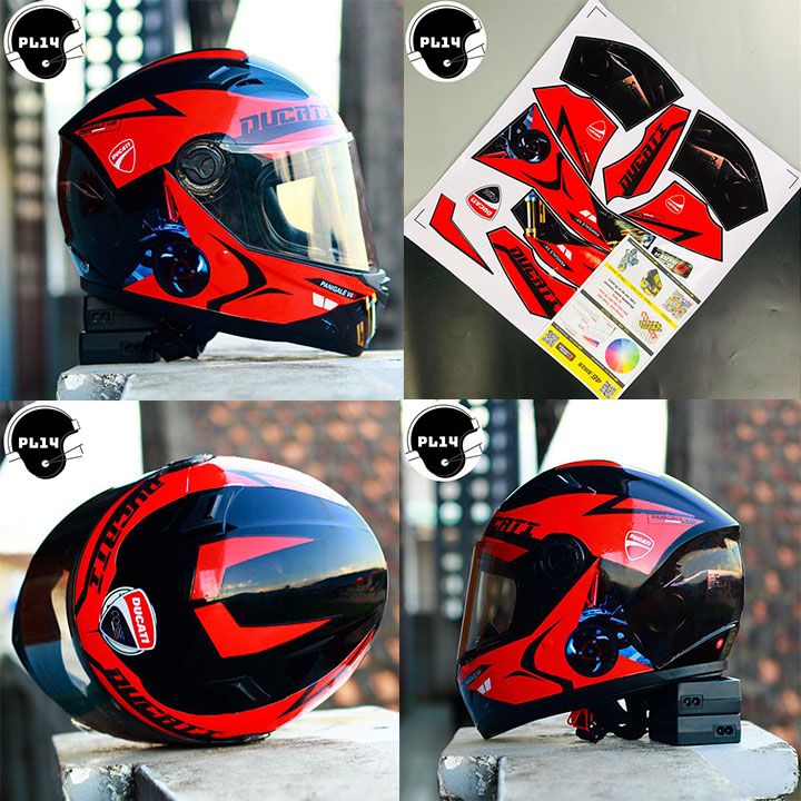 Decal Dán Mũ Bảo Hiểm Fullface Ducati - PC012
