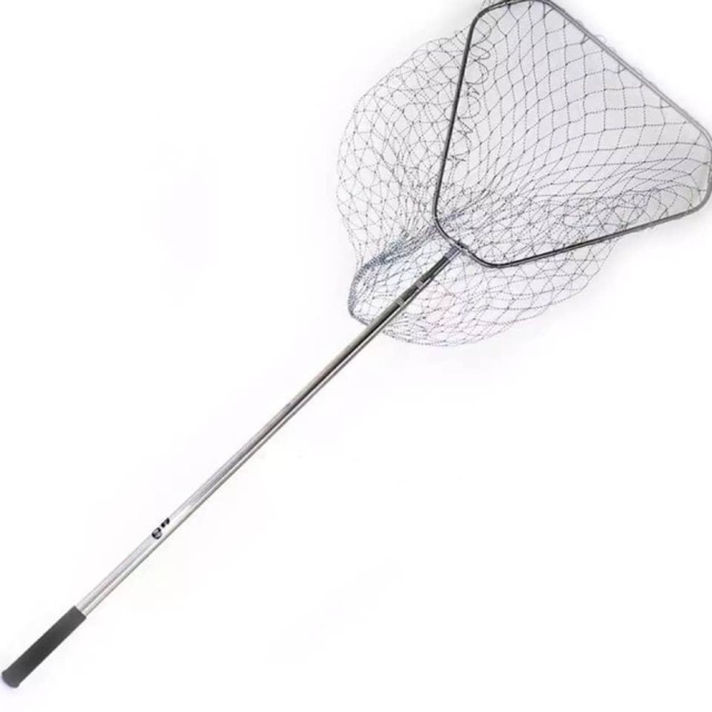 Vợt vớt cá inox vành mặt vợt tam giác phụ kiện câu cá đủ kích thước chất liệu inox siêu bền