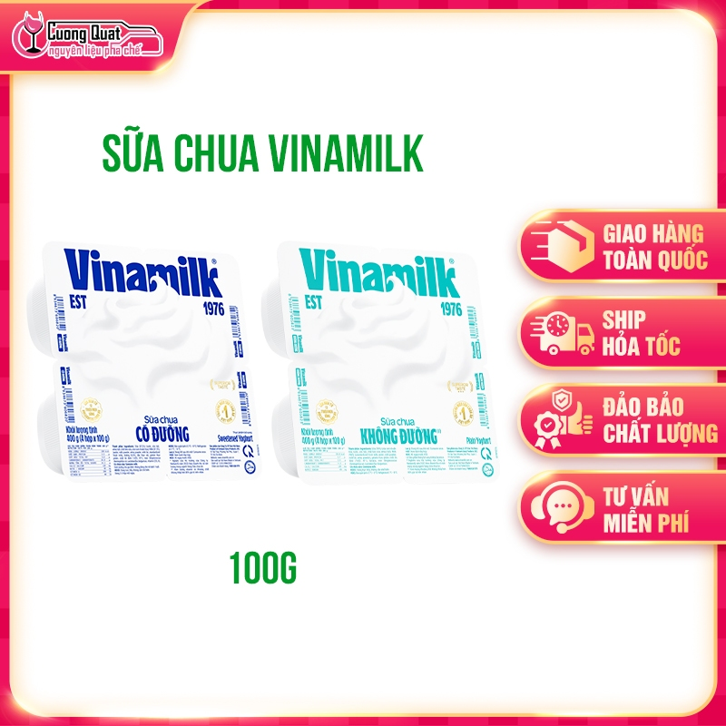 Sữa Chua Ăn Vinamilk 100g - Lốc 4 Hộp